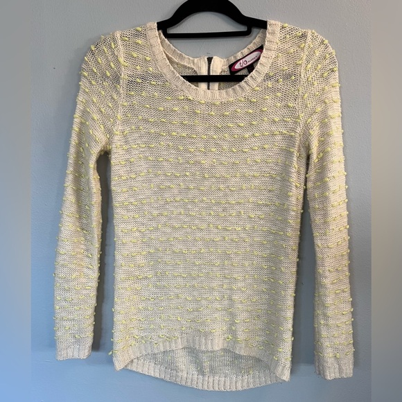 T/O Sweaters Textured Long Sleeve Women's S Popcorn Knit Layering Cream Pullover - Picture 1 of 4
